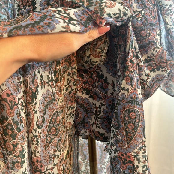 Veronica Beard Sazan Long Sleeve Handkerchief Hem Paisley Dress, SZ 4, $648 - Picture 6 of 12